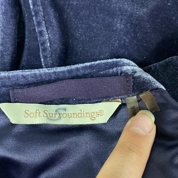 Soft Surroundings Velvet Moto Jacket Size S - Picture 6 of 6